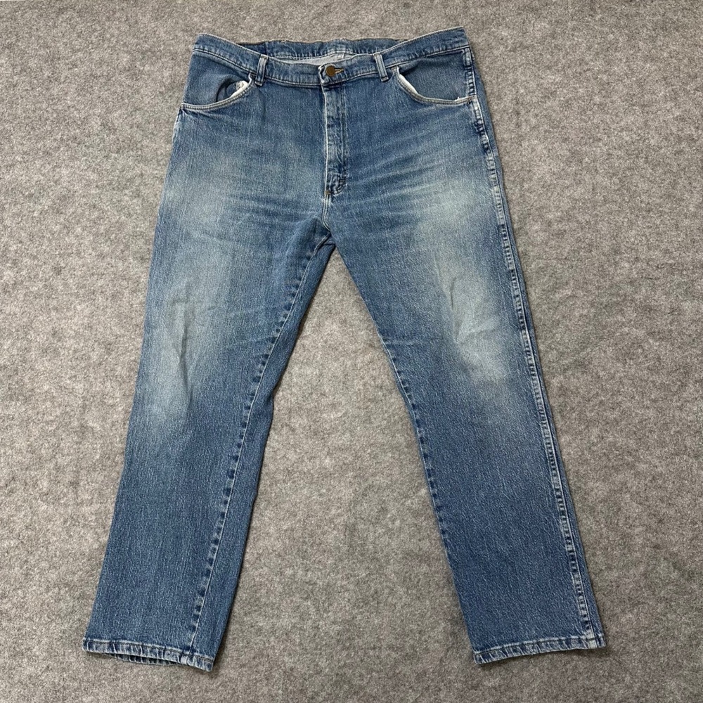 Y2K Wrangler Jeans Mens 40x28 Blue Denim Authentic Straight Leg Casual